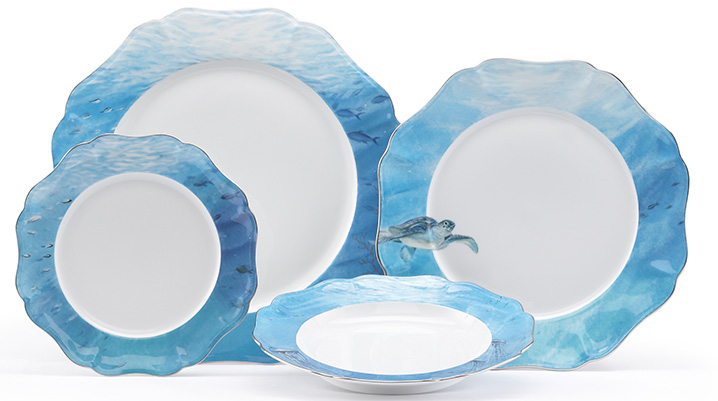 YachtPorzellan mit echter Dreischichtmalerei Sven Markus von Hacht Porzellandesign